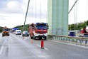 Schwerer LKW VU PKlemm A 4 Rich Olpe auf der Rodenkirchener Bruecke P422